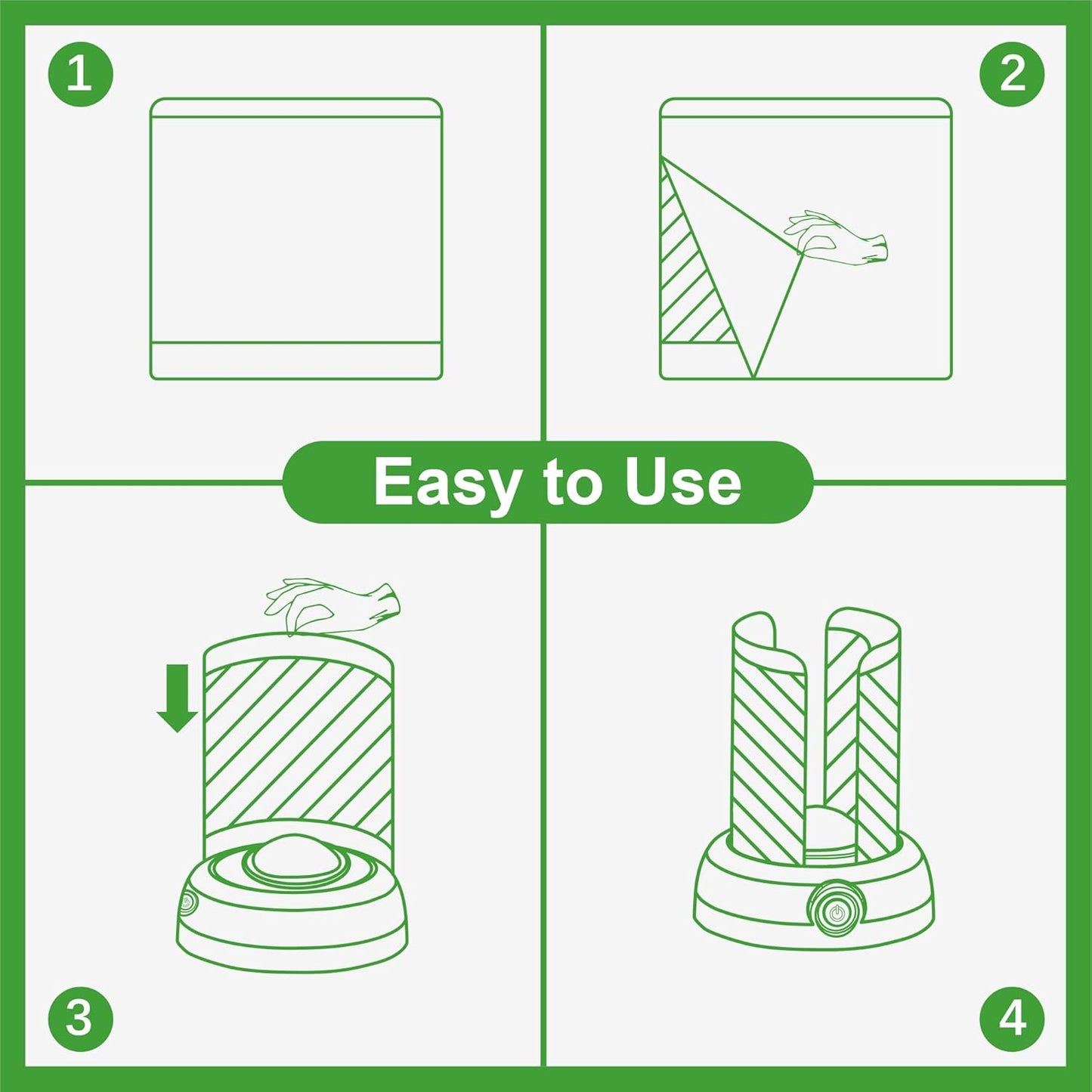 LFSYS Fruit Fly Traps for Indoors Gnat Trap Lamp, Double Side Sticky Paper 360° Attraction for Fruit Fly, Gnats 9 Refills + 1 Starter Kit (Dutch White)