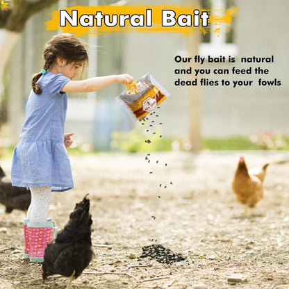 15 Big Fly Traps Outdoor Hanging, Wasp Trap Fly Bags Outdoor Disposable, Fly Bait Hunter Catcher Control Killer Repellent Outdoors, Ranch Fly Trap for Mosquito Bug Carpenter Bee Yellow Jacket