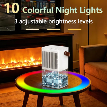 Newo Dehumidifier 60oz Small Dehumidifier for Home 430 Sq.Ft Quiet Dehumidifier with 10 Color Lights&Auto Shut Off 3 Modes 5 Timers Portable Dehumidifier for Basement Bathroom Bedroom RV