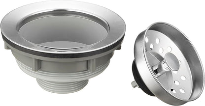 Pacific Bay Sink Strainer with Stainless Steel Basket, 3.5 inch Drain | Sink strainer with a removable stainless-steel basket. Stops clogs, resists rust. Fits standard 3.5-inch drains.