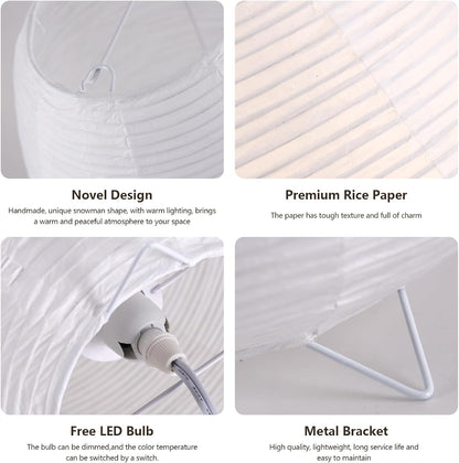 Small Rice Paper Lamp, Japanese Lamp Lantern Table Lamp, Paper Table Lamp, Lantern Lamps for Desk Bedrooms Bedside Night Light (Tower)