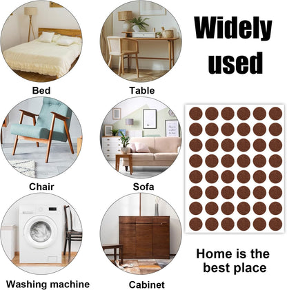 96pcs Felt Pads for Cabinet Door, 1.3cm/1/2in Round Thick Quite Small Cupboard Bumpers Self Adhesive Sticky Felt Dots Furniture Tools for Kitchen Furniture Floor Drawers Table Chair Legs Feet (Black)