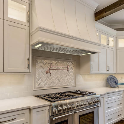 Range Hood Insert/Built-in 36 inch,Ultra Quiet Powerful Vent Hood with LED Lights, 3 Speeds 600 CFM, Stainless Steel - Akicon