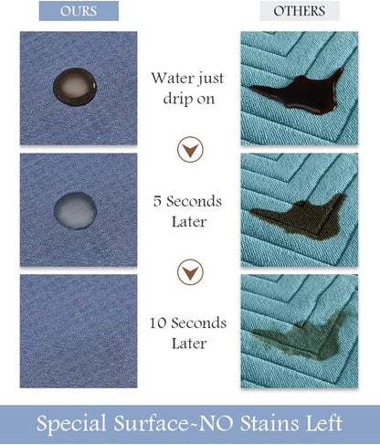 MontVoo-Bath Mat-Bathroom Mat Rug Non Slip Super Absorbent Stain Resistant Quick Dry Thin Bath Rug-Bath Mats for Bathroom Floor Bathtub Vanity-Bathmat Bath Rug Easy Care-17"x27" Grey