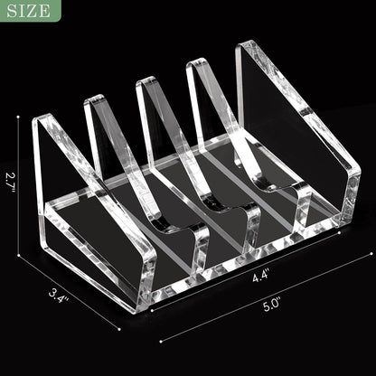 Acrylic Bar Soap Holder, 8MM Thick Clear Anti-Slip Self Draining Soap Dish for Shower, Bathroom, Kitchen, Bath Tub, Countertop, Easy Clean