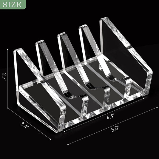 Acrylic Bar Soap Holder, 8MM Thick Clear Anti-Slip Self Draining Soap Dish for Shower, Bathroom, Kitchen, Bath Tub, Countertop, Easy Clean