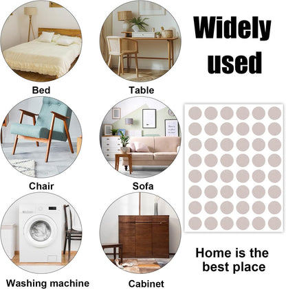 96pcs Felt Pads for Cabinet Door, 1.3cm/1/2in Round Thick Quite Small Cupboard Bumpers Self Adhesive Sticky Felt Dots Furniture Tools for Kitchen Furniture Floor Drawers Table Chair Legs Feet (Black)