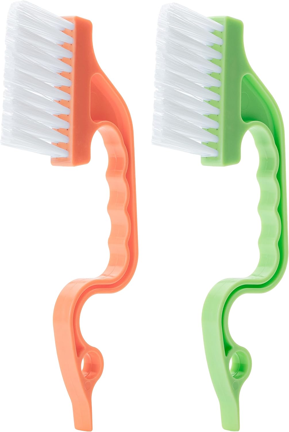 Slick- Window Track Cleaning Brush, 2 Pack, Blue Ergonomic Handle | Built-in Scraper, Multipurpose Window Track Cleaning Tool for Sliding Doors, Windows, Corners, Dust, Dirt & Narrow Gaps