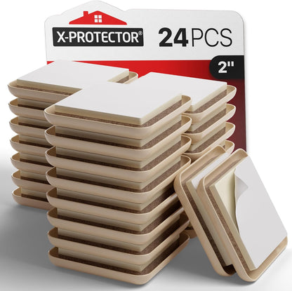 Chair Sliders X-PROTECTOR – Furniture Sliders 40 pcs Carpet Sliders 1” – The Best Furniture Moving Pads – Premium Chair Leg Floor Protectors – Slide Effortlessly with Chair Pads & Protect Your Floor!