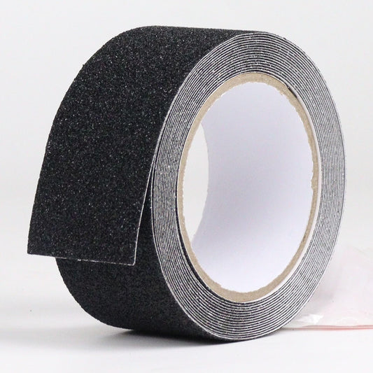 Qilima Anti Slip Tape - Waterproof Non Slip Stair Grips, Outdoor Adhesive Grip Tape for Step Treads, Black, 2inx16.5ft
