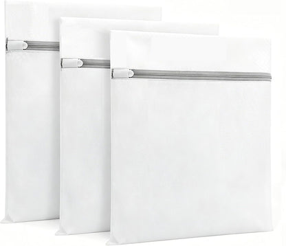 3Pcs Mesh Laundry Bags with Sturdy Zipper,washing Bags for Washing Delicates,Protect Clothes in Washing Machine for Home, College & Dorm (3 Medium)