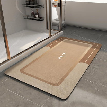 MontVoo-Bath Mat-Bathroom Mat Rug Non Slip Super Absorbent Stain Resistant Quick Dry Thin Bath Rug-Bath Mats for Bathroom Floor Bathtub Vanity-Bathmat Bath Rug Easy Care-17"x27" Grey