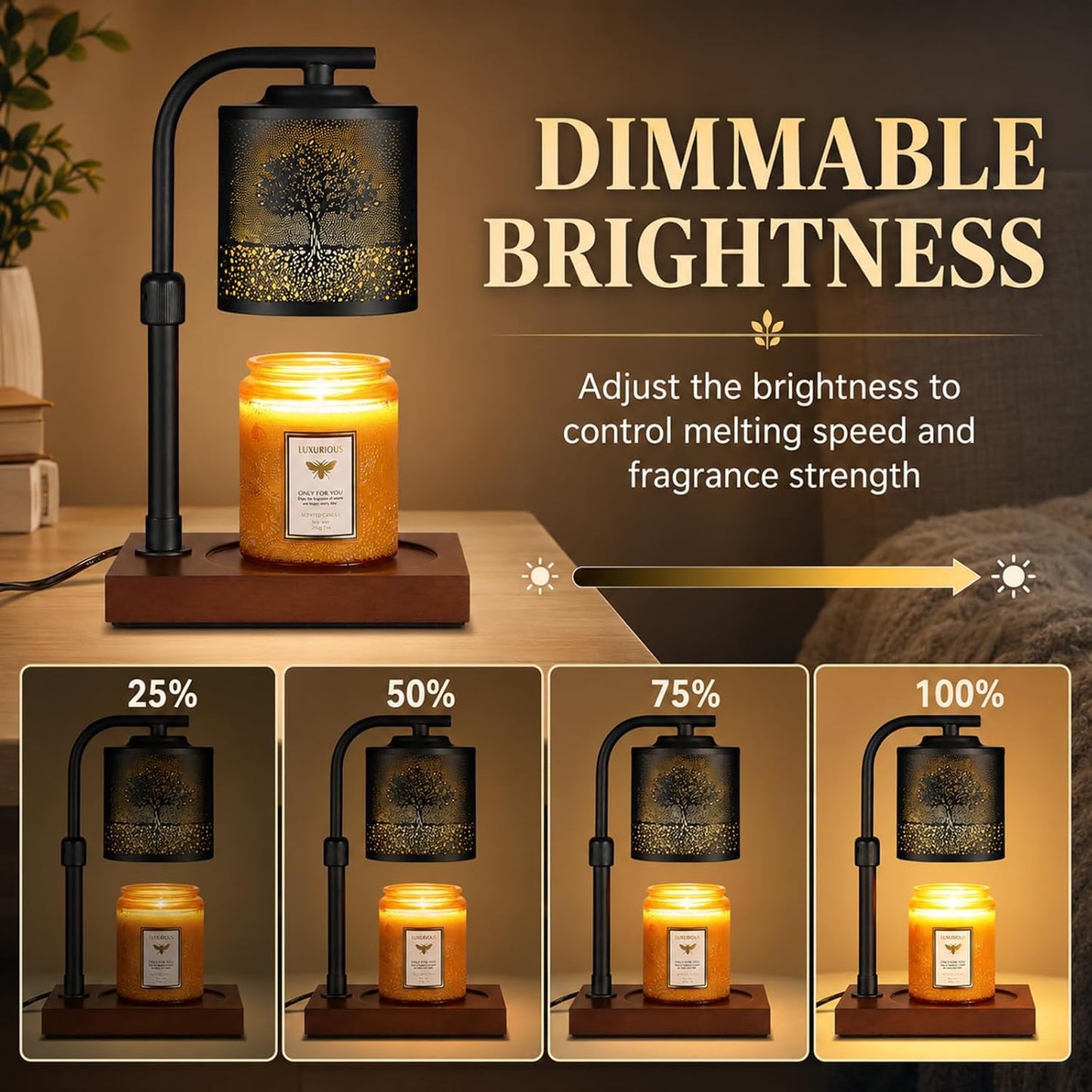 mocosa Candle Warmer Lamp with Adjustable Height Dimmable for New Home Decor Electric Candle Warmer for Jar Candles Birthday Gifts for Women Mom(Hummingbird)