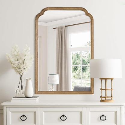 WallBeyond Full Length Mirror Wall Mounted 65"x22", Rustic Wooden Frame Floor Mirror, Large Full Body Mirror for Bedroom, Leaning or Hanging Against Wall, Natural