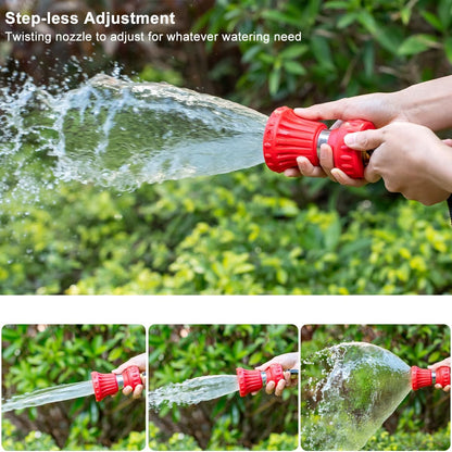 FANHAO Fireman Style Garden Hose Nozzle, Heavy Duty High Pressure Adjustable Sprayer, Leak-Proof Metal Fire Hose Sprayer Nozzle for for Car Washing, Patio Cleaning, Lawn & Pet Showering