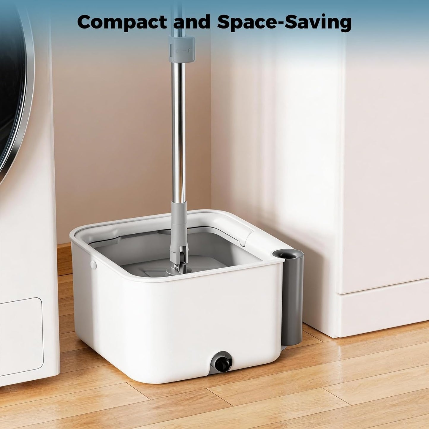 Spin Mop Bucket System,Masthome Pedal Spin Mop and Bucket with Wringer Set,EasyWring Microfiber Mop with 3 Mop Pads,360°Spinning Floor Cleaning System - Home & Office Suitable