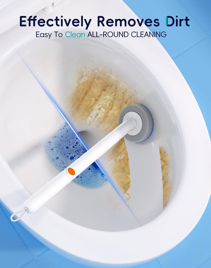 Disposable Toilet Cleaning System - Toilet Wand Kit with 36 High-Performance Refills, Wall Mounted Toilet Brush and Holder for Deep Cleaning Bathroom (2 Toilet Brush+48 Refills)