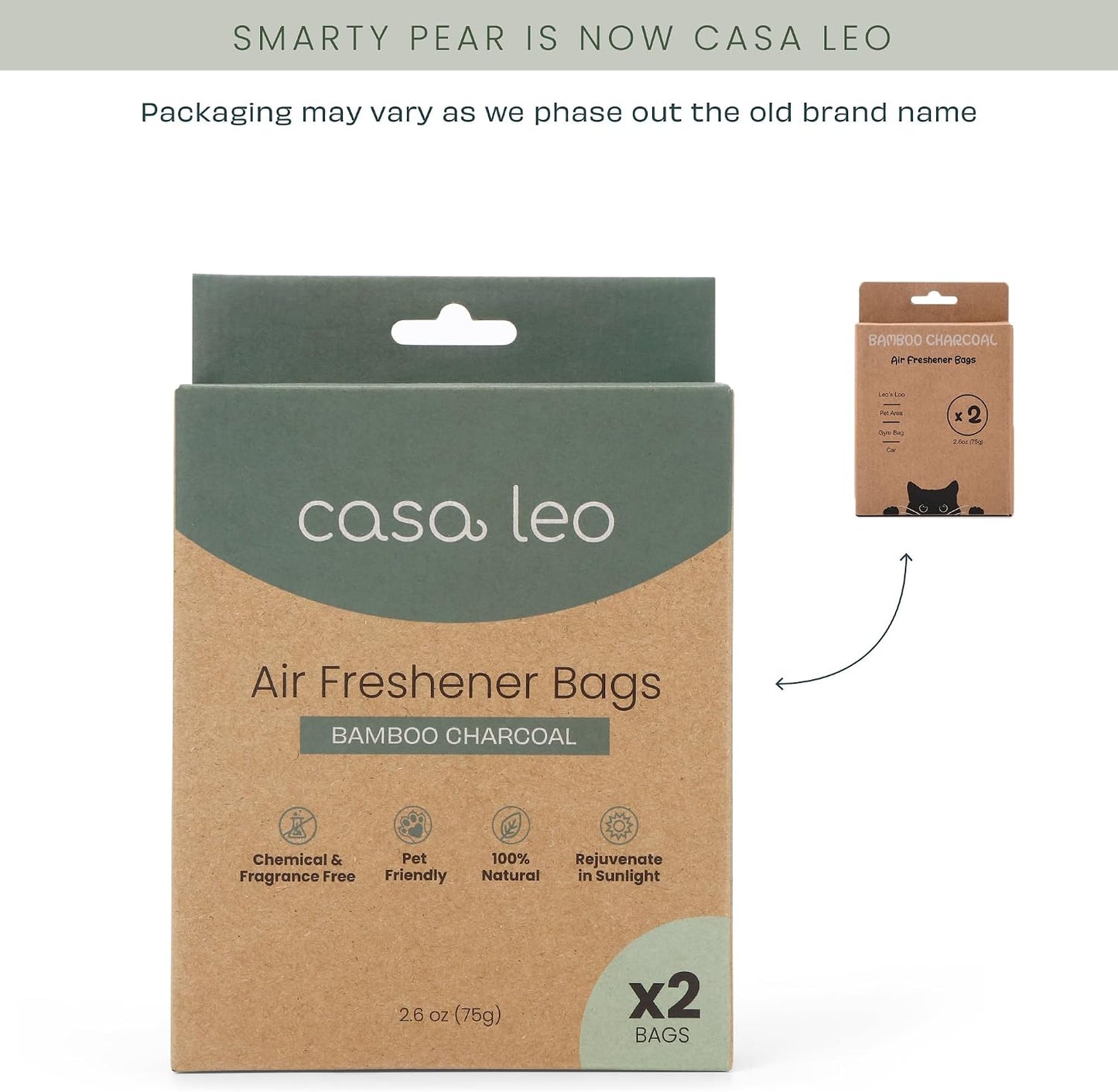 Leo's Loo Too by Casa Leo I Charcoal Replacement Bags I Made of Bamboo Charcoal I Removes Odors