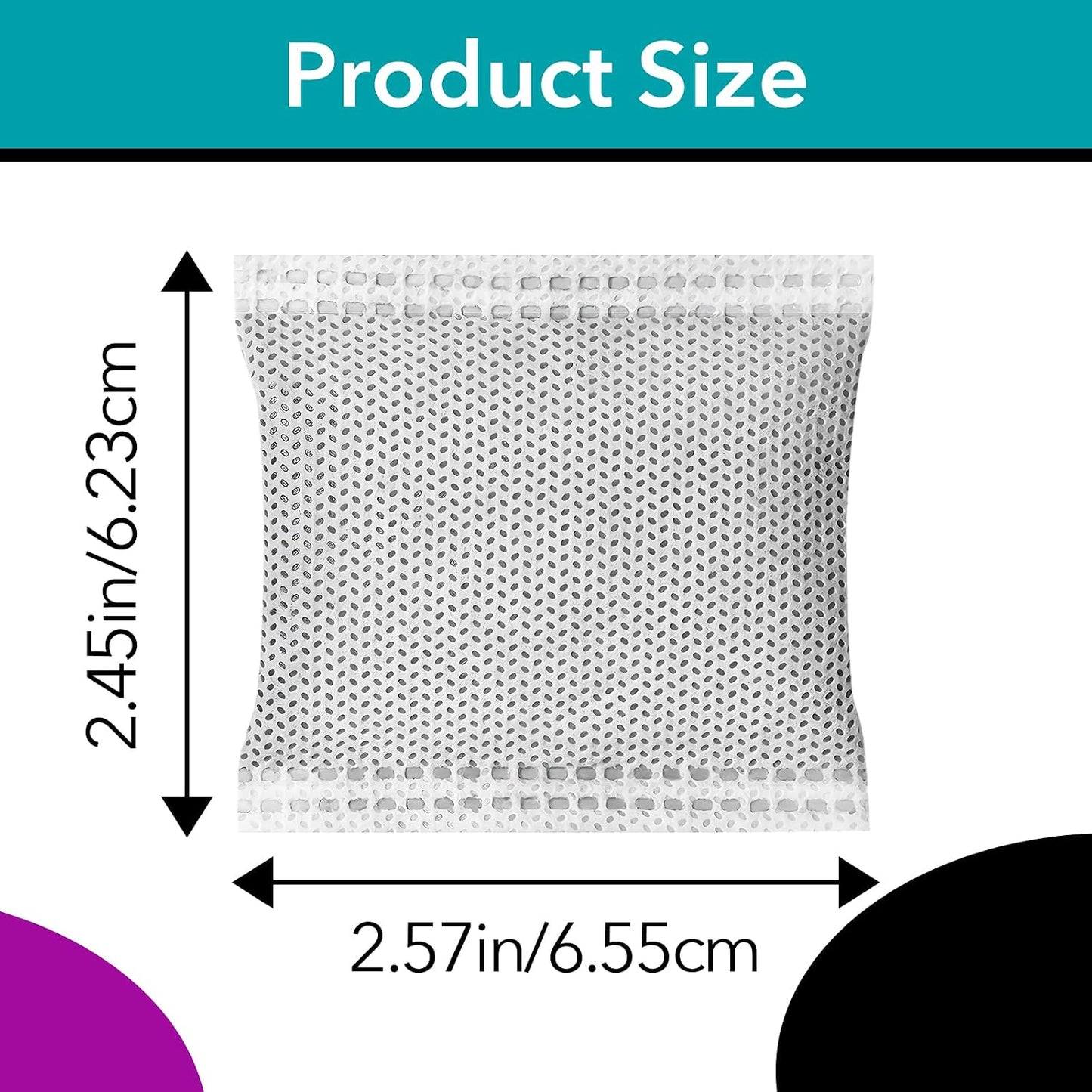50 Pcs Activated Carbon Odor Eliminator for Hooded Cat Litter Box | Odor Remover Refills, Coconut Shell Charcoal Bags, Pet Odor Control