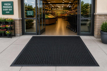 Guardian WaterGuard Indoor/Outdoor Wiper Scraper Floor Mat, Rubber/Nylon, 3'x4', Grey
