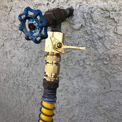 HQMPC Garden Hose Quick Connect Solid Brass Quick Connector Garden Hose Fitting Water Hose Connectors 3/4 inch GHT