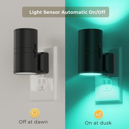 L LOHAS LED Night Light Plug in, Night Lights Plug into Wall, Light Sensor, 0-100LM Soft White 3000K, Dimmable Night Light, Modern Nightlight for Kids Bathroom Hallway Bedroom Kitchen Stairway, 2 Pack