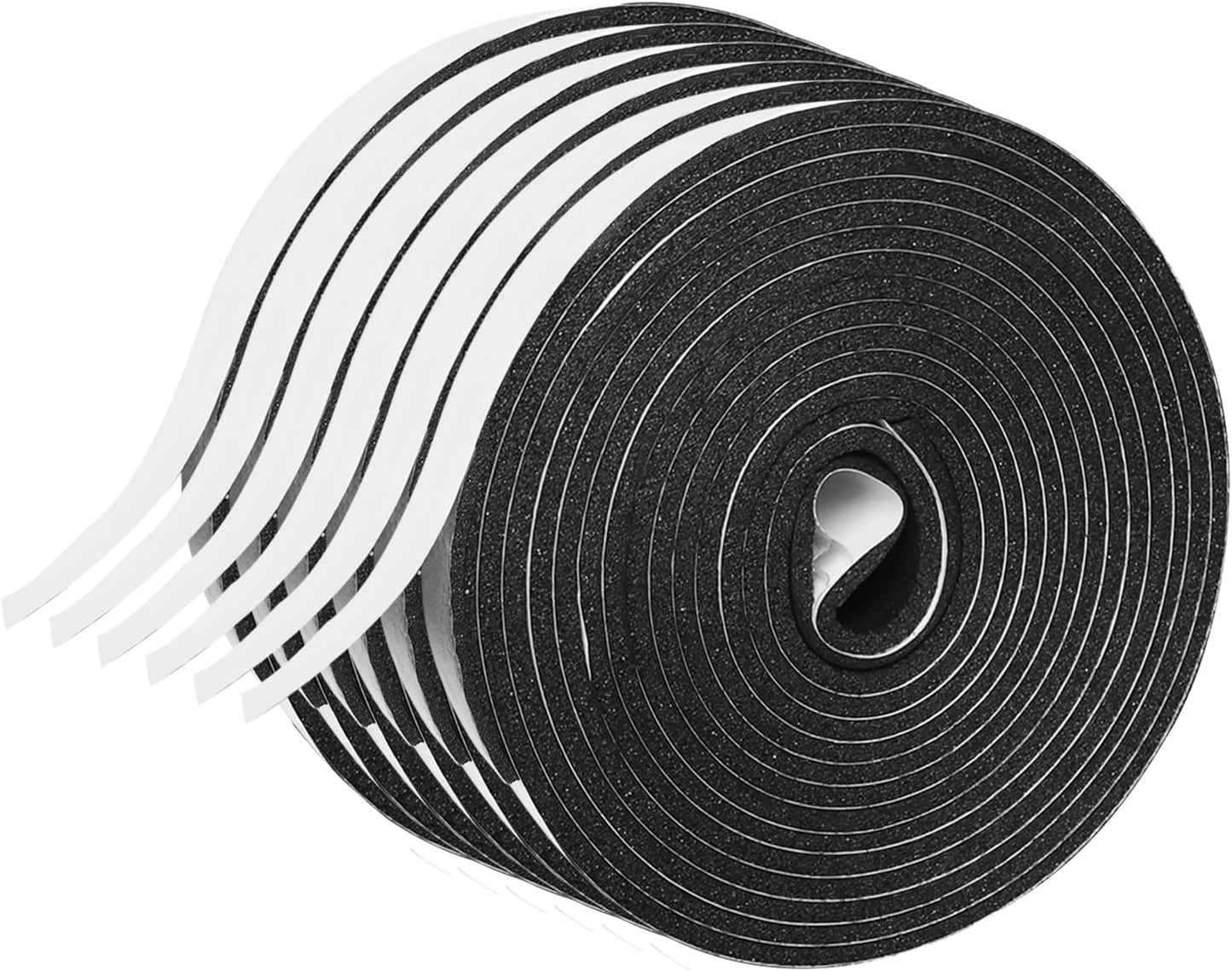 Weather Stripping Door Seal Strip for Doors and Windows, 1In x 1/8In x 33Ft x 2 Roll Foam Insulation Tape Self Adhesive,Sound Proof,Weatherstrip,Pipe Cooling, Air Conditioning Seal Strip - Colors A