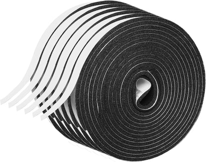 Weather Stripping Door Seal Strip for Doors and Windows, 1In x 1/8In x 33Ft x 2 Roll Foam Insulation Tape Self Adhesive,Sound Proof,Weatherstrip,Pipe Cooling, Air Conditioning Seal Strip - Colors A