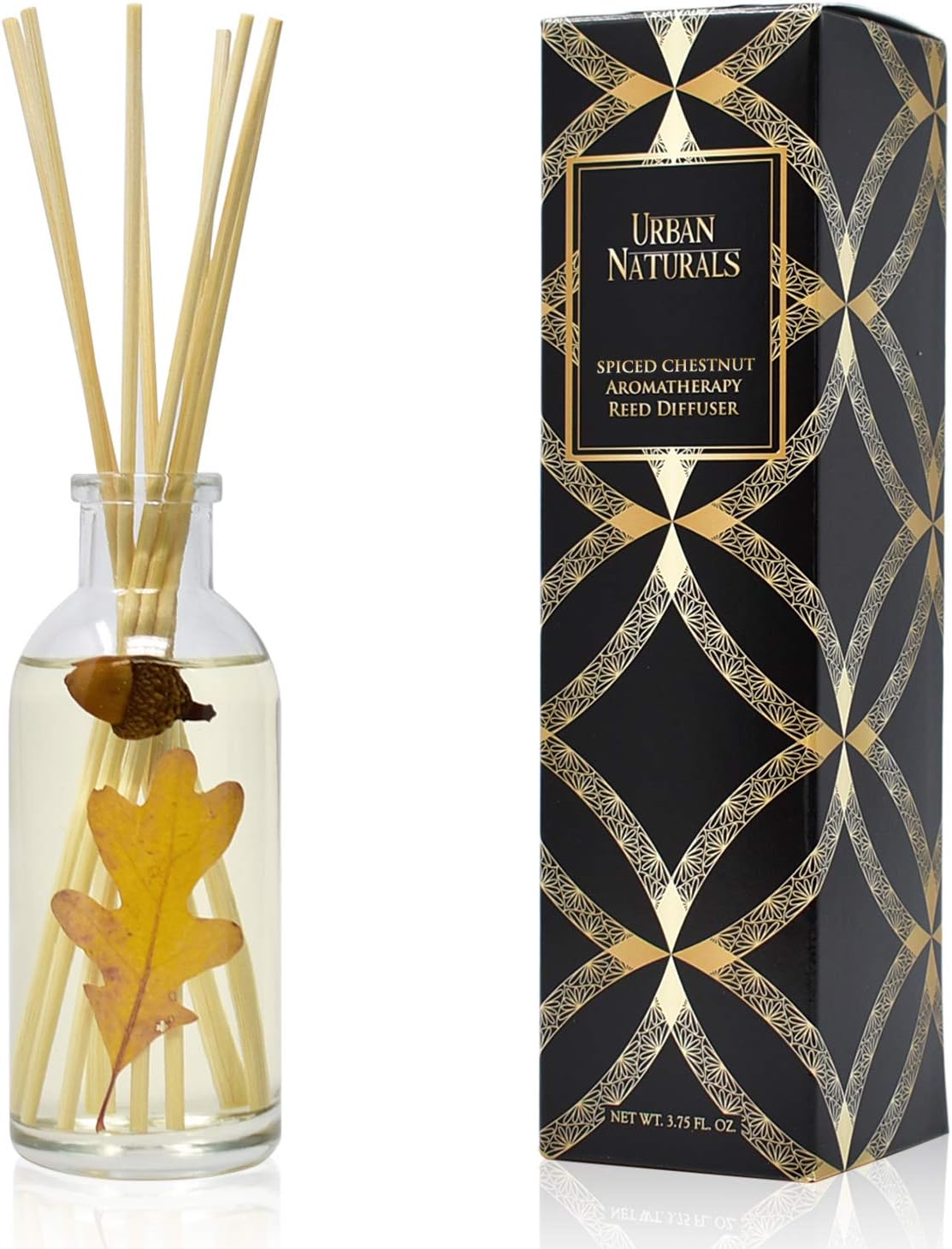 Urban Naturals Smoked Vanilla Reed Diffuser Set with Vanilla Bean, Sandalwood & Leather | Made in the USA - Colors A
