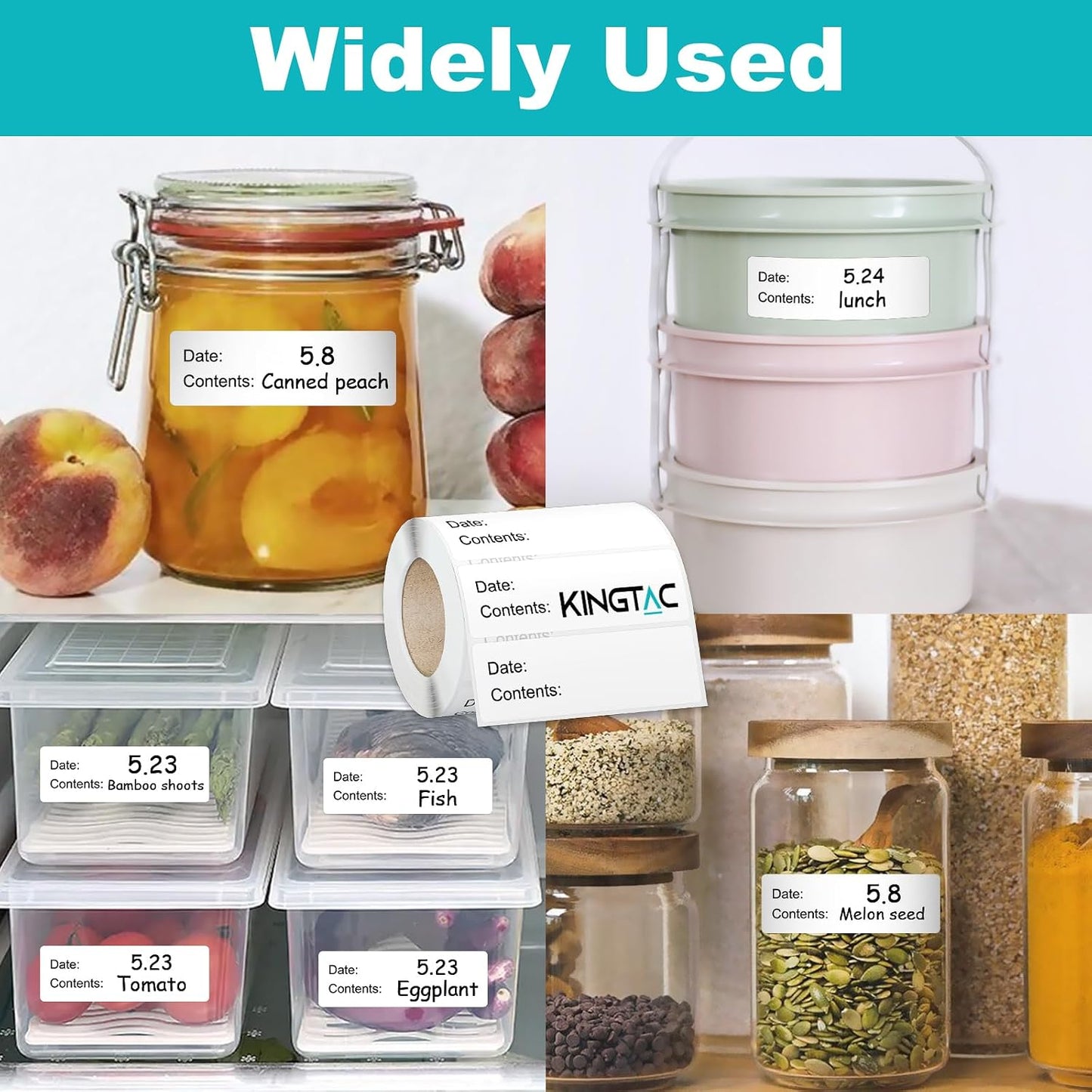 Kingtac 600 Writable Home Moving Stichers - 2' x 3', 20 Color-Coded Home Moving Packing Labels with Fragile, Extra, Heavy Options.Stick to Cardboard Boxes and Plastic Bins, No Extra Tape Needed