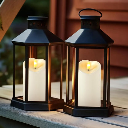Amagic IP65 Waterproof Outdoor Flameless Candles with Remote, LED Candles Battery Operated with Timer, Flickering Fake Pillar Candle for Outside Patio Yard Decor, Ivory, Set of 5, D3 X H4 5" 6" 8" 8"