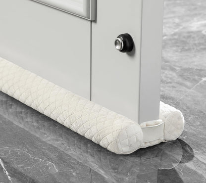 Ciieyuo Premium Velvet Under Door Draft Stopper, 30'' to 36'' Adjustable Gap Filler, Double-Sided Windproof Seal, Easy Install to Block Noise, Cold Air, Light, Dust, and Drafts