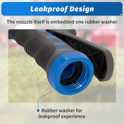 AUTOMAN Garden Hose Nozzle - 2 Pack, 100% Metal High Pressure Spray Nozzle, Labor-Saving Design, Heavy Duty for Garden Watering, Car Washing, Window Cleaning, Pets Bathing