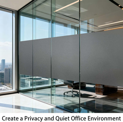 Frosted Window Film, Removable Glass Door Privacy Film, Suitable for Bathrooms, Offices, Static Cling Decorative Film, Reusable Window Stickers (Pure, 17.5X78.7 Inch)
