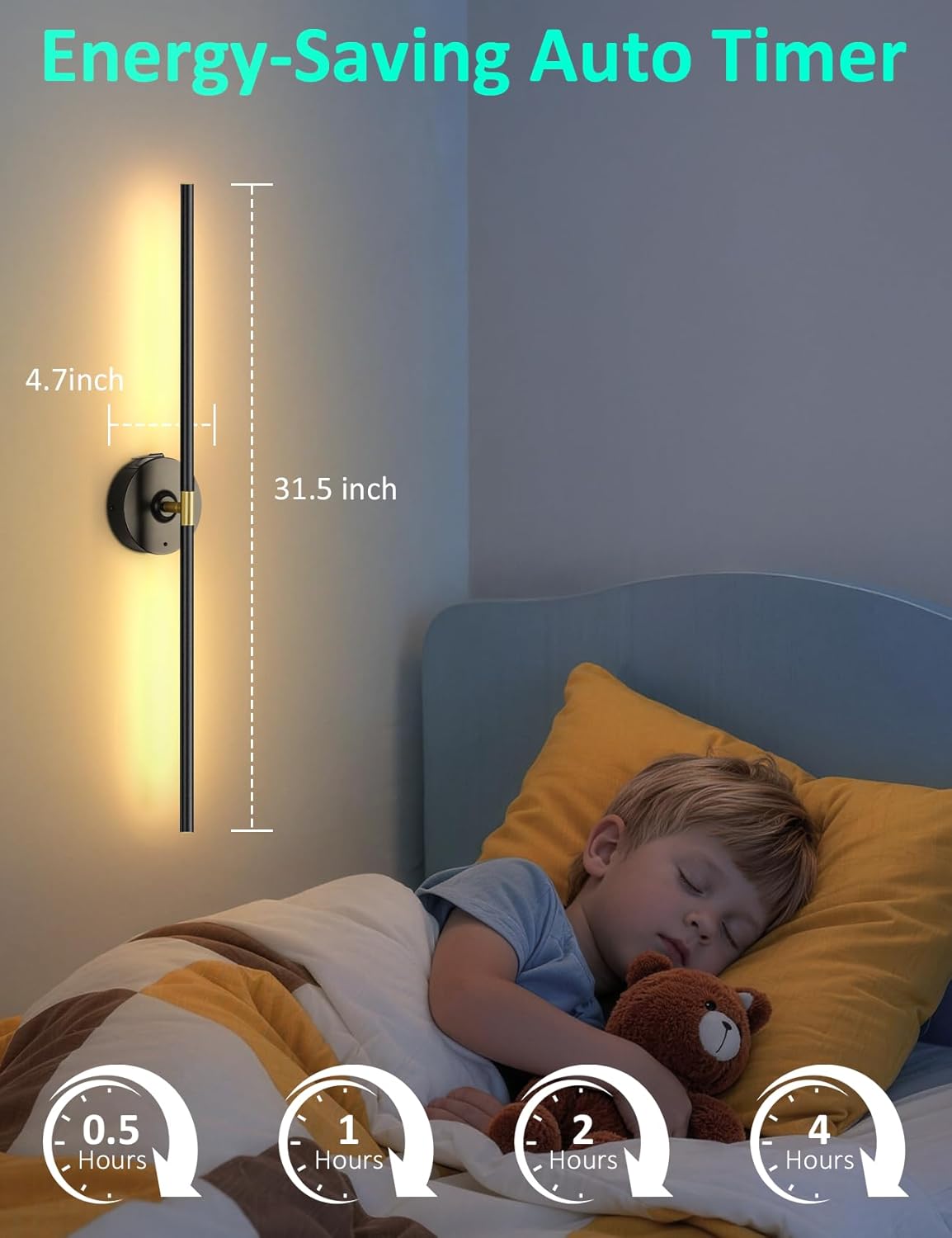 Battery Operated Wall Sconces Set of 2: 10000mAh Rechargeable Wall Lights for Living Room, Dimmable LED Wireless Wall Lamp 360° Rotate Modern Home Decor for Bedroom Hallway Picture Lighting Bathroom