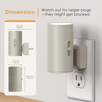 Briignite Motion Sensor Night Light,2 Pack Motion Activated Plug in Night Lights, 0-100LM Dimmable Soft White 3000K, Motion Sensor Light Indoor for Bathroom Hallway Bedroom Stairway Kid Elderly Pet