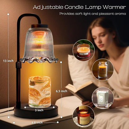 Adjustable Candle Warmer Lamp with Timer: Mothers Day Gifts Lamp fits All Candle Jar Home Decor - Wax Warmer for Scented Wax - Birthday Gifts for Women