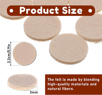 144Pcs Small Felt Pads for Coasters Bottom Dots 3/4" Adhesive Chair Felt Pads Felts Cabinet Door Bumpers Cushion Dots Round Furniture Pad Floor Protectors Furniture Feet for Chair Legs Hardwood Floors