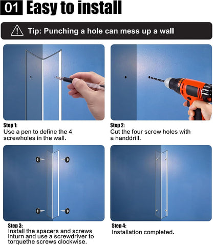 Wall Corner Protector, Walls Edge Protector，Self-Adhesive Wall Corner Guards,PVC Double Side Edge Protector， Furniture Stairs Guard (Gray 2PCS 90cm/35.4in)