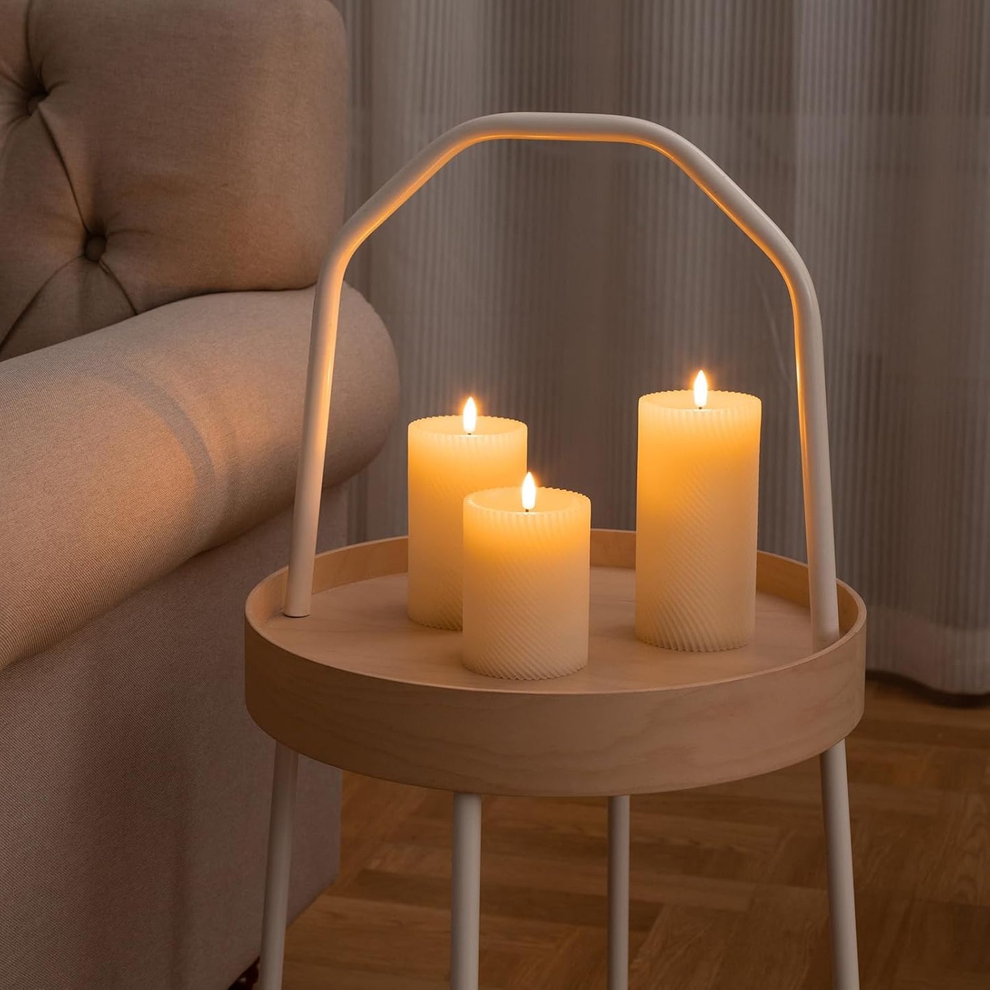 ANGELLOONG Flickering Flameless Candles, Realistic Battery Operated Candles with Remote and Timer, Set of 3 LED Candles for Room Fall Home Wedding Decor Centerpieces Table Party Valentines Decorations