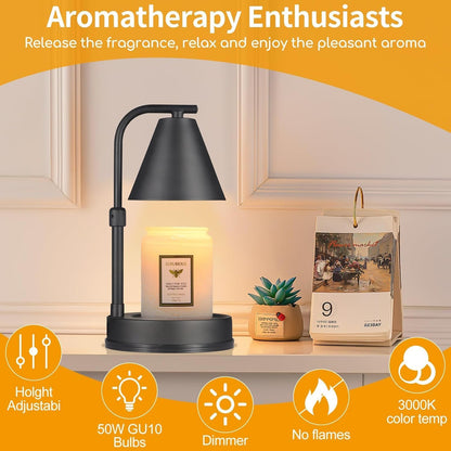 kobodon Candle Warmer Lamp with Timer, Electric Candle Lamp Warmer Birthday for Mom Women Home Bedroom Decor Wax Melt Warmer for Scented Wax with Jar Candles (Dragonfly)