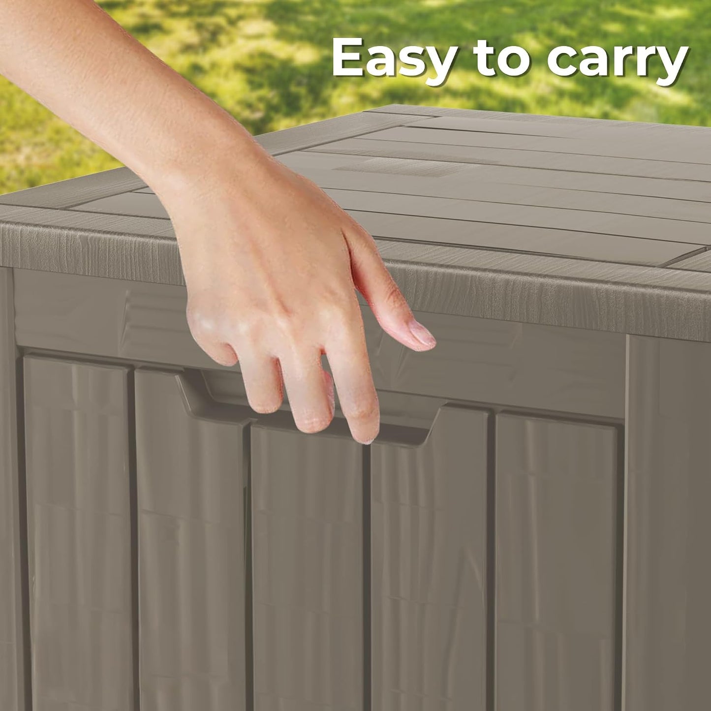 320 Gallon Outdoor Storage Box, Extra Large Waterproof Resin Deck Box with Lockable Lid Storage Bin for Patio Furniture Cushion, Garden Tools, Pool Accessories, UV-Resistant Outside, Black