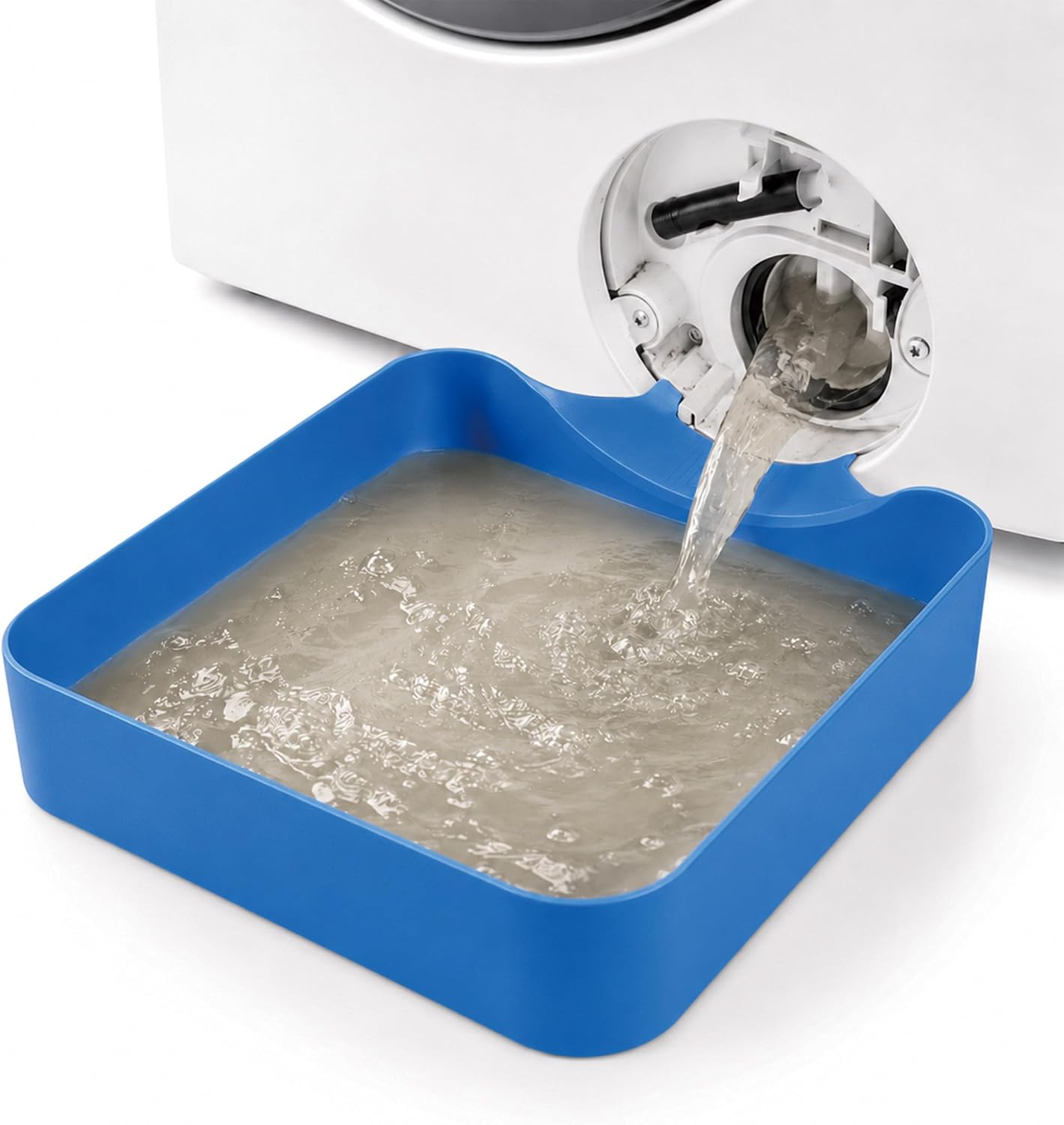 2027 Universal Front-Load Washing Machine Drain Pan - Washing Machine Drainage Tray for Basements, Apartments, Garages, Rentals, Easy Installation (Gray)