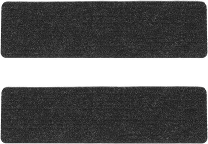 DECHOUS 2Pcs Non-Slip Stair Treads Carpet for Wooden Steps Indoor Self Adhesive Black Stair Runner Carpet Treads 8" x 30" Step Grips for Kids Elders Pets