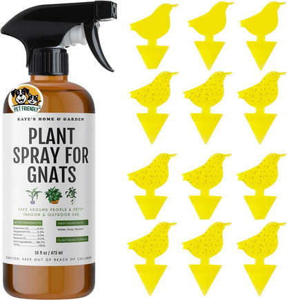 Kate's Home & Garden 36 Count Fruit Fly Traps for Indoors and House. Yellow Sticky Trap for Gnats, Mosquitos, Plants, Ants