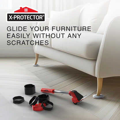 X-Protector Felt Furniture Sliders for Hardwood Floors 24 PCS 1” - Self-Adhesive Furniture Slider - Heavy-Duty Furniture Movers for Hard Surfaces - Felt Sliders - Move Your Furniture Easily!