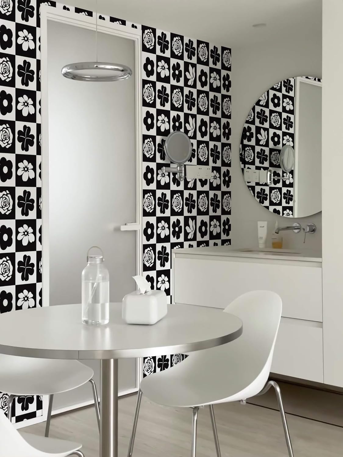Heroad Boho Peel and Stick Wallpaper Beige Renter Friendly Wall Paper Peel and Stick Modern Contact Paper Neutral Geometric Wallpaper for Bedroom Bathroom Cabinets Decor Vinyl Waterproof 17.3"x78.7"