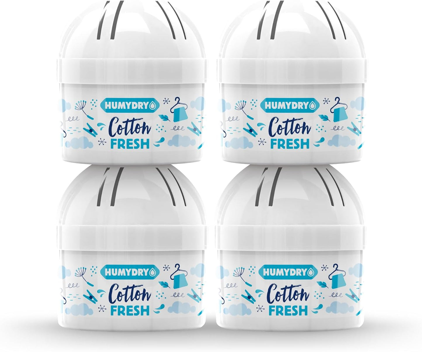 HUMYDRY Moisture Absorber Device, Mini Pack of 12 2.6oz, Up to 500 Days of Moisture and Humidity Control, Fights Summer Humidity, Green Apple Air Freshener, Small Space Dehumidifier, Non Electric