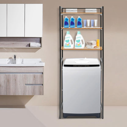 Over Washer and Dryer Storage Shelf Laundry Room Organization Storage Clothes Drying Rack Space Saving Organizers Shelf 69 x 30 x 181 cm