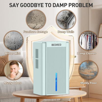Dehumidifier, 95OZ Dehumidifier for Home 1000 Sq.Ft - Quiet with Auto Shut Off & Relaxing 7 Color Ambient Light,Ideal for Livingroom, Bedroom, Basement(White)